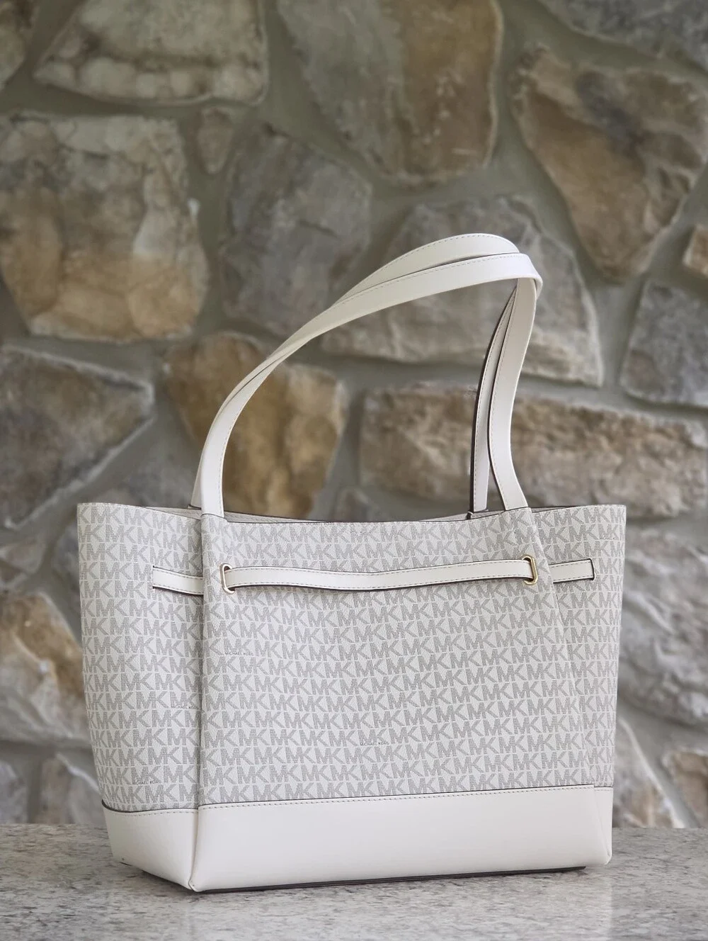 Michael Kors Reed Logo Large Belted Tote Bag